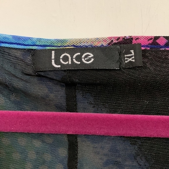 Lace brand colorful long flared free from style top with lining many colors XL - Picture 7 of 8